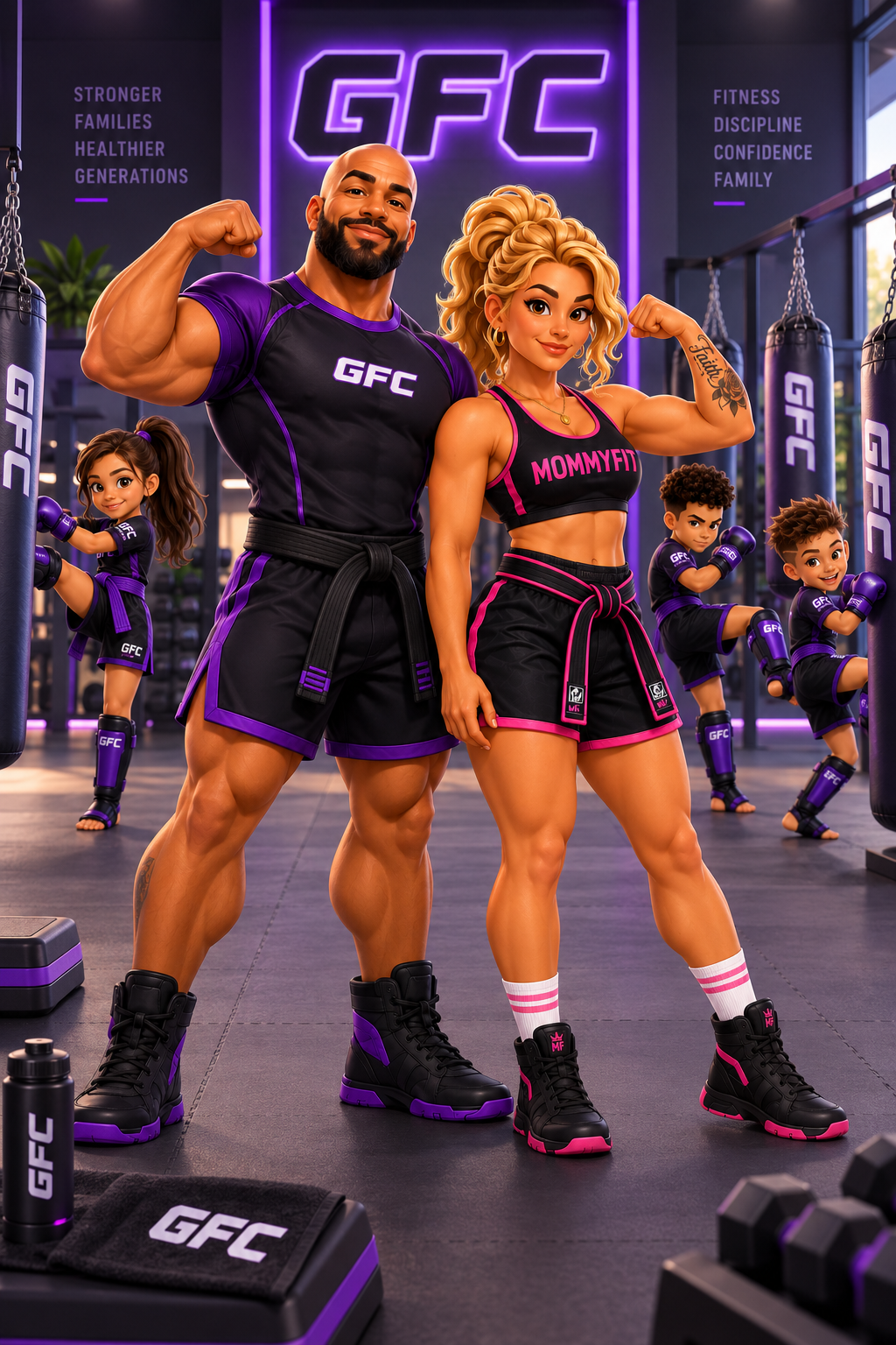 Jermaine und Veronica Gray trainieren gemeinsam mit ihren Kindern im Gray's Fit Center – Gemeinsam stärker als Familie